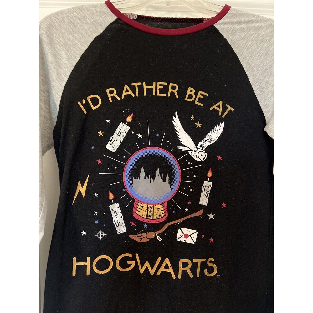 Harry Potter Nightgown GIRLS XL “I’d Rather Be At Hogwarts” Long Sleeve Flannel